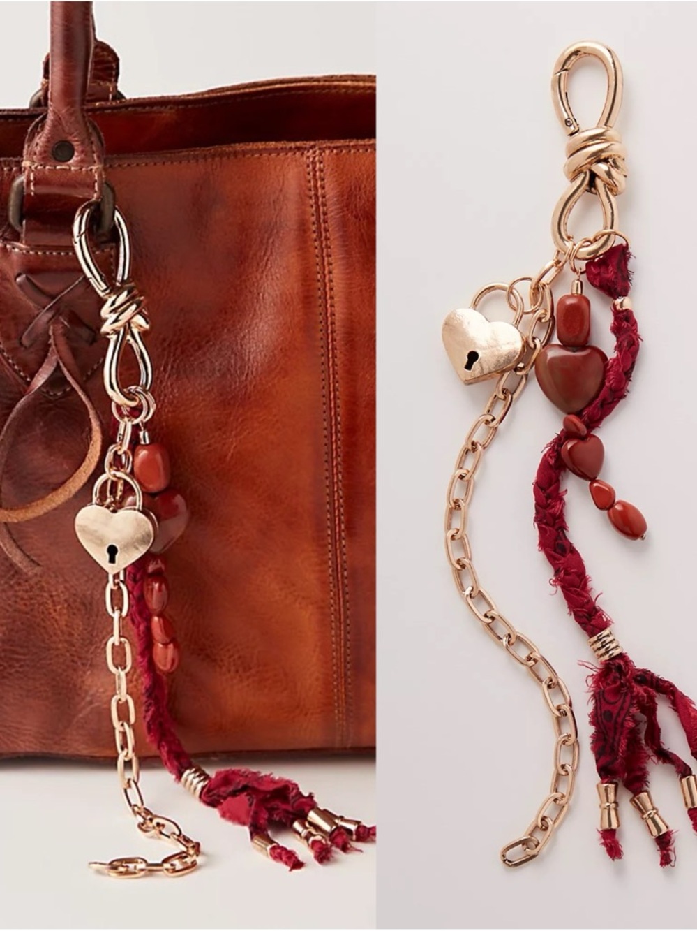 NWT- Free People Semi Precious Charmed Strand Bag Charm